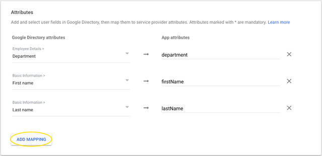 Google Admin Console Create App Step 4