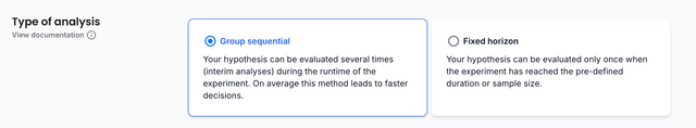 Choosing an analysis type